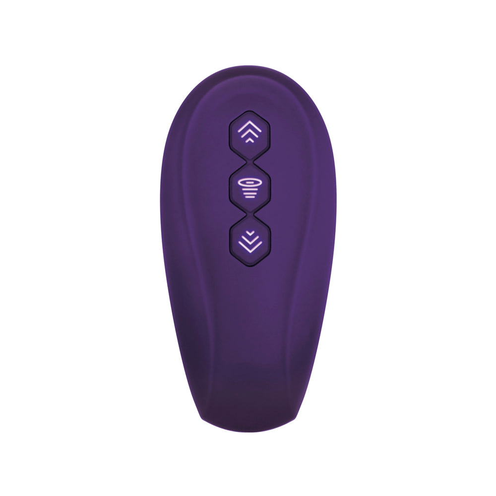 EVOLVED - 2 BECOME 1 DILDO COM ARNÊS DE SILICONE, RECARREGÁVEL, COM CONTROLO REMOTO E BASE DE SUCÇÃO, ROXO