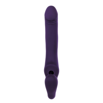 EVOLVED - 2 BECOME 1 DILDO COM ARNÊS DE SILICONE, RECARREGÁVEL, COM CONTROLO REMOTO E BASE DE SUCÇÃO, ROXO