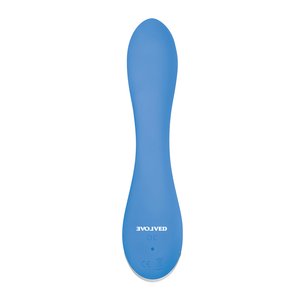 EVOLVED - BLUE CRUSH RECHARGEABLE SILICONE G-SPOT VIBRATOR BLUE