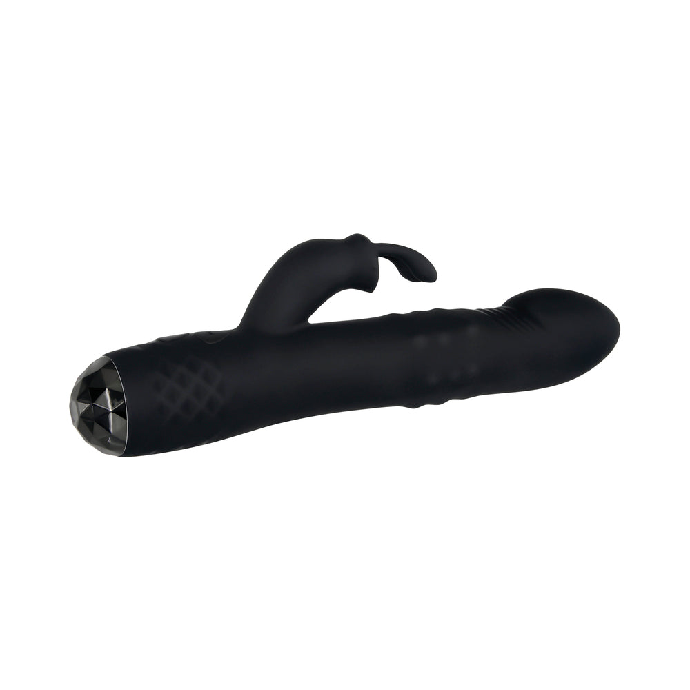 EVOLVED - BODACIOUS BUNNY RECHARGEABLE SILICONE RABBIT VIBRATOR BLACK
