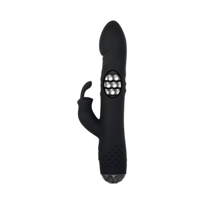 EVOLVED - BODACIOUS BUNNY RECHARGEABLE SILICONE RABBIT VIBRATOR BLACK
