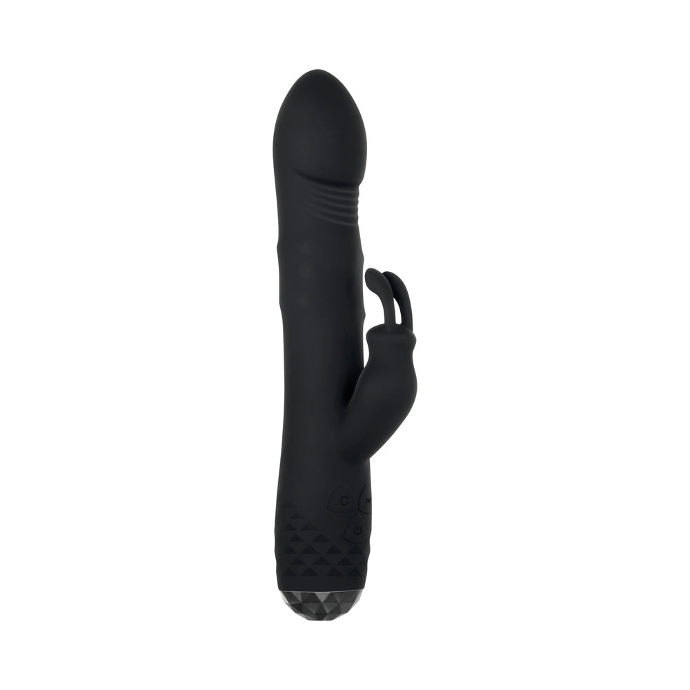 EVOLVED - BODACIOUS BUNNY RECHARGEABLE SILICONE RABBIT VIBRATOR BLACK