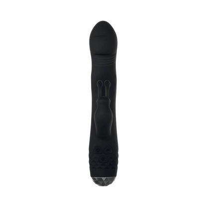 EVOLVED - BODACIOUS BUNNY RECHARGEABLE SILICONE RABBIT VIBRATOR BLACK