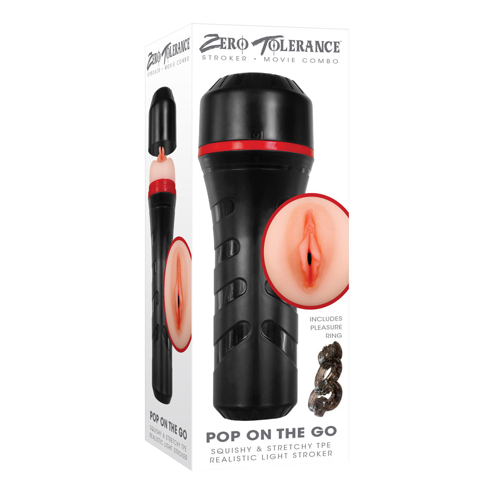 ZERO TOLERANCE - POP ON THE GO REALISTIC VAGINA STROKER BEIGE