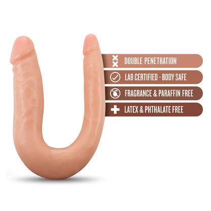 BLUSH - DR. SKIN MINI DOUBLE DONG REALISTIC 12 IN. DUAL ENDED DILDO