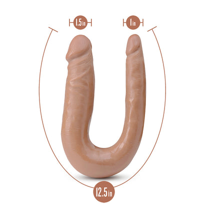 BLUSH - DR. SKIN MINI DOUBLE DONG REALISTIC 12 IN. DUAL ENDED DILDO