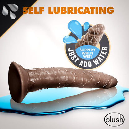BLUSH - DR. SKIN GLIDE REALISTIC 7.5 IN. SELF LUBRICATING DILDO