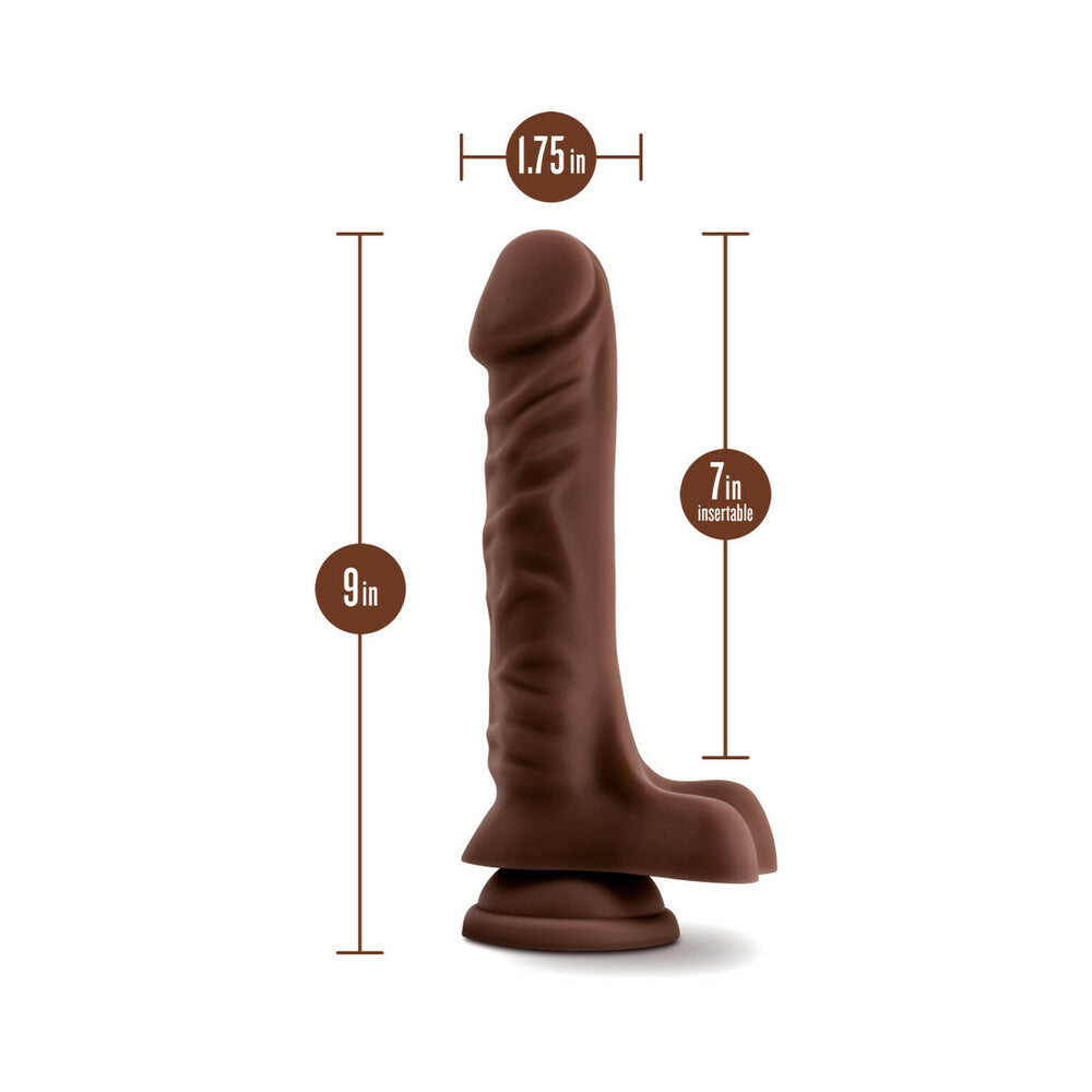 BLUSH - DILDO LOVERBOY THE DJ REALISTIC 23 CM COM TESTÍCULOS CASTANHO