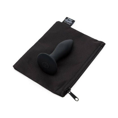 FIFTY SHADES OF GREY - VIBRADOR ANAL DE SILICONE RECARREGÁVEL SENSATION PRETO