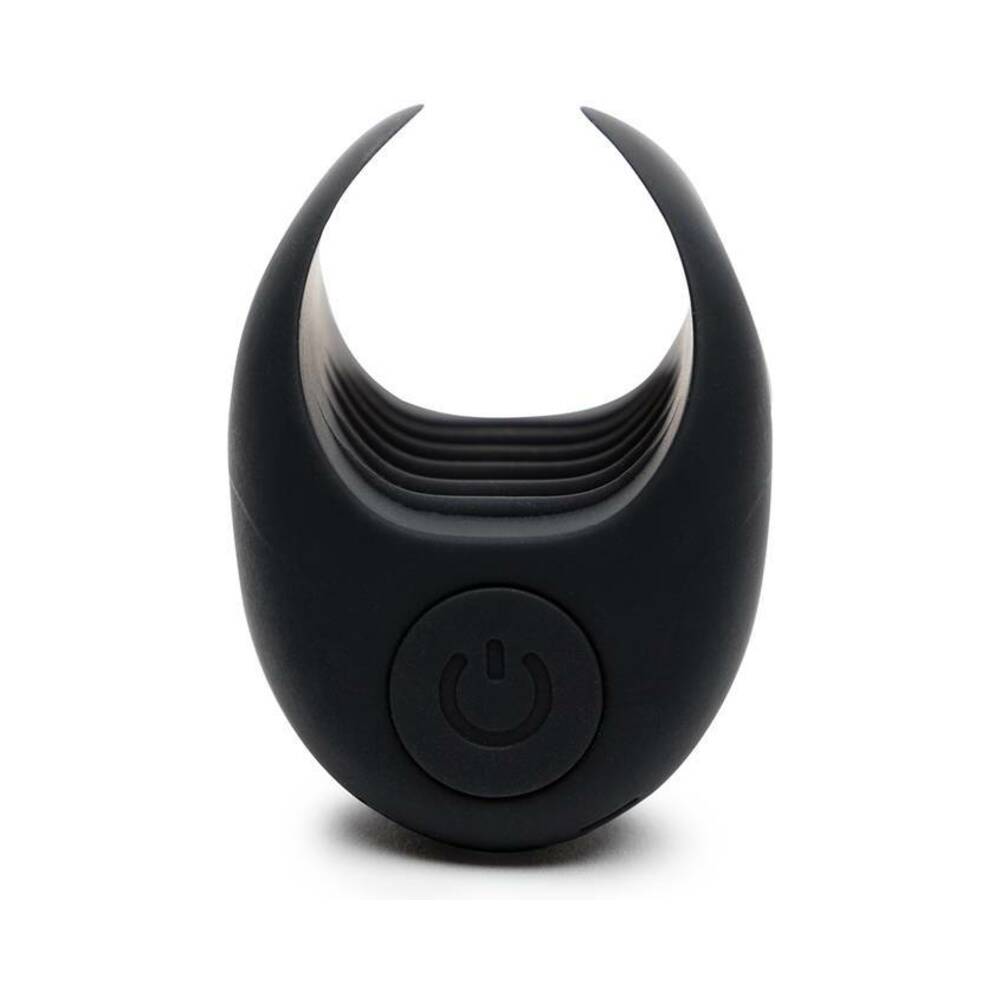 FIFTY SHADES OF GREY - SENSATION RECHARGEABLE SILICONE VIBRATING PLEASURE STROKER BLACK