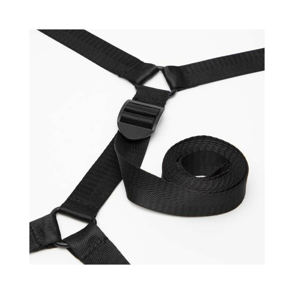 FIFTY SHADES OF GREY - CONJUNTO DE RESTRIÇÃO REVERSÍVEL PARA POR DEBAIXO DO COLCHÃO SWEET ANTICIPATION VERMELHO/PRETO