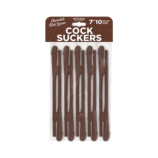 HOTT PRODUCTS - SKINS PECKER STRAWS LOVERS (10 PACK)