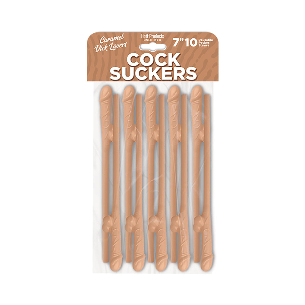 HOTT PRODUCTS - SKINS PECKER STRAWS LOVERS (10 PACK)