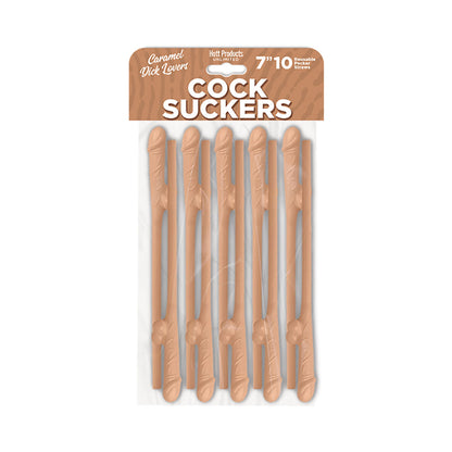 HOTT PRODUCTS - SKINS PECKER STRAWS LOVERS (10 PACK)