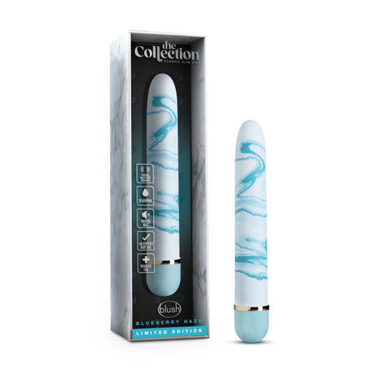 BLUSH - THE COLLECTION BLUEBERRY HAZE SLIMLINE VIBRATOR BLUE