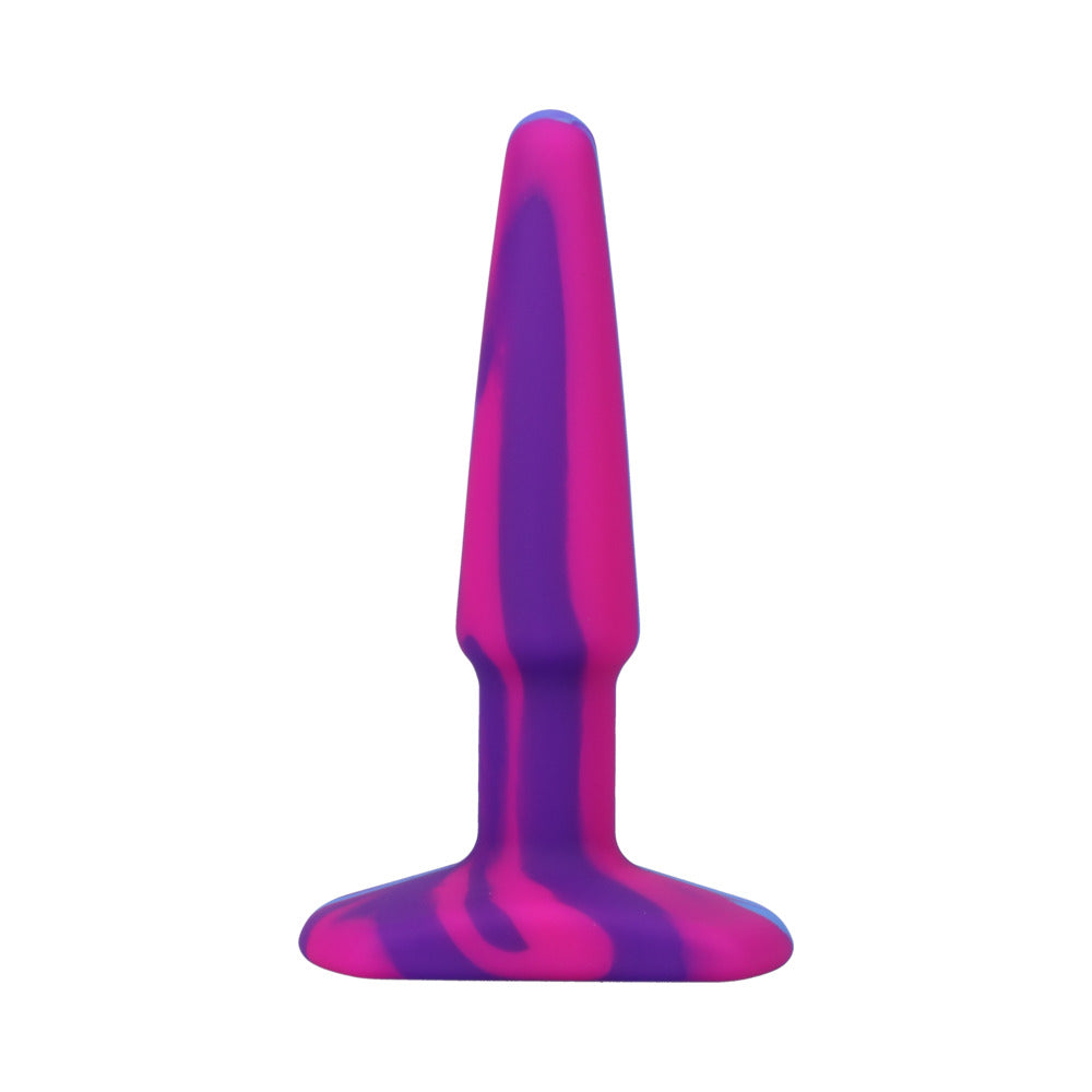 DOC JOHNSON - A-PLAY GROOVY SILICONE ANAL PLUG 4 POL. MULTICOR, ROSA