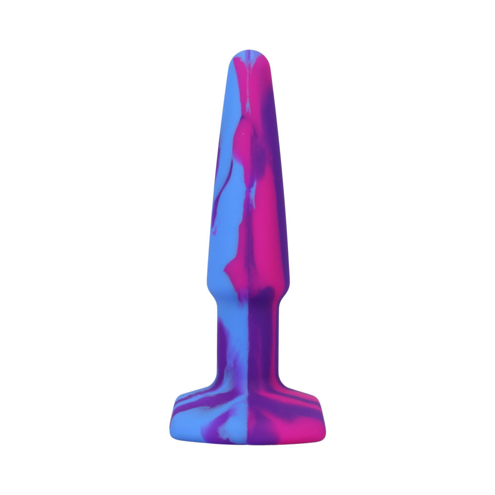 DOC JOHNSON - A-PLAY GROOVY SILICONE ANAL PLUG 4 POL. MULTICOR, ROSA