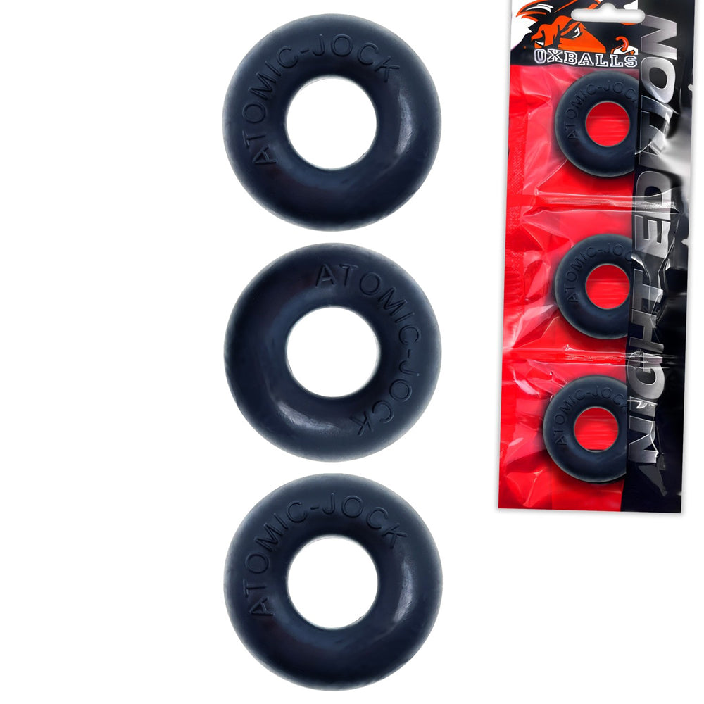 OXBALLS - ANEL PENIANO RINGER PACK DE 3 + EDIÇÃO ESPECIAL SILICONE NIGHT