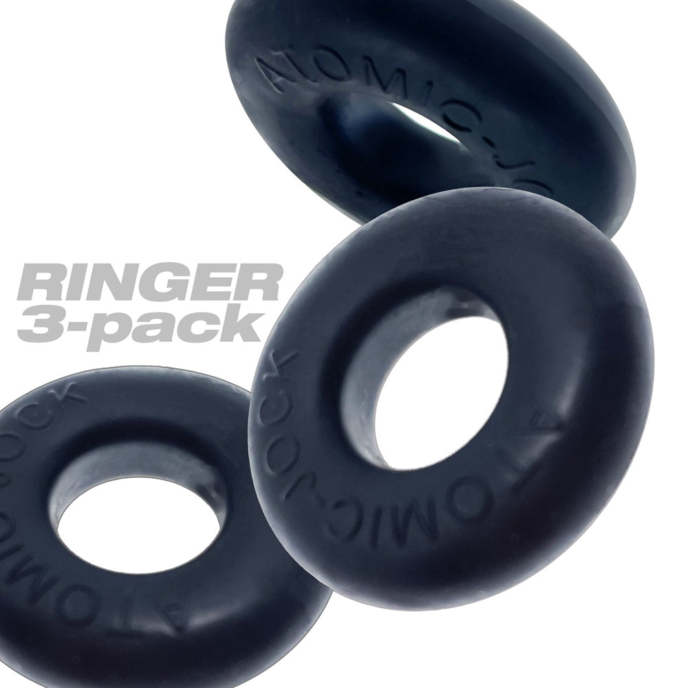 OXBALLS - ANEL PENIANO RINGER PACK DE 3 + EDIÇÃO ESPECIAL SILICONE NIGHT