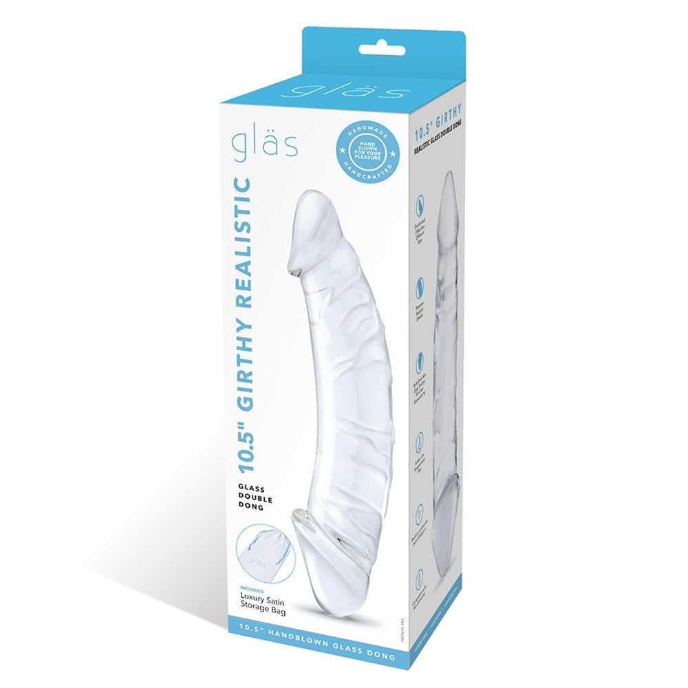 ELECTRIC EEL - GLAS 10.5 IN. THICK REALISTIC GLASS DOUBLE-ENDED DILDO