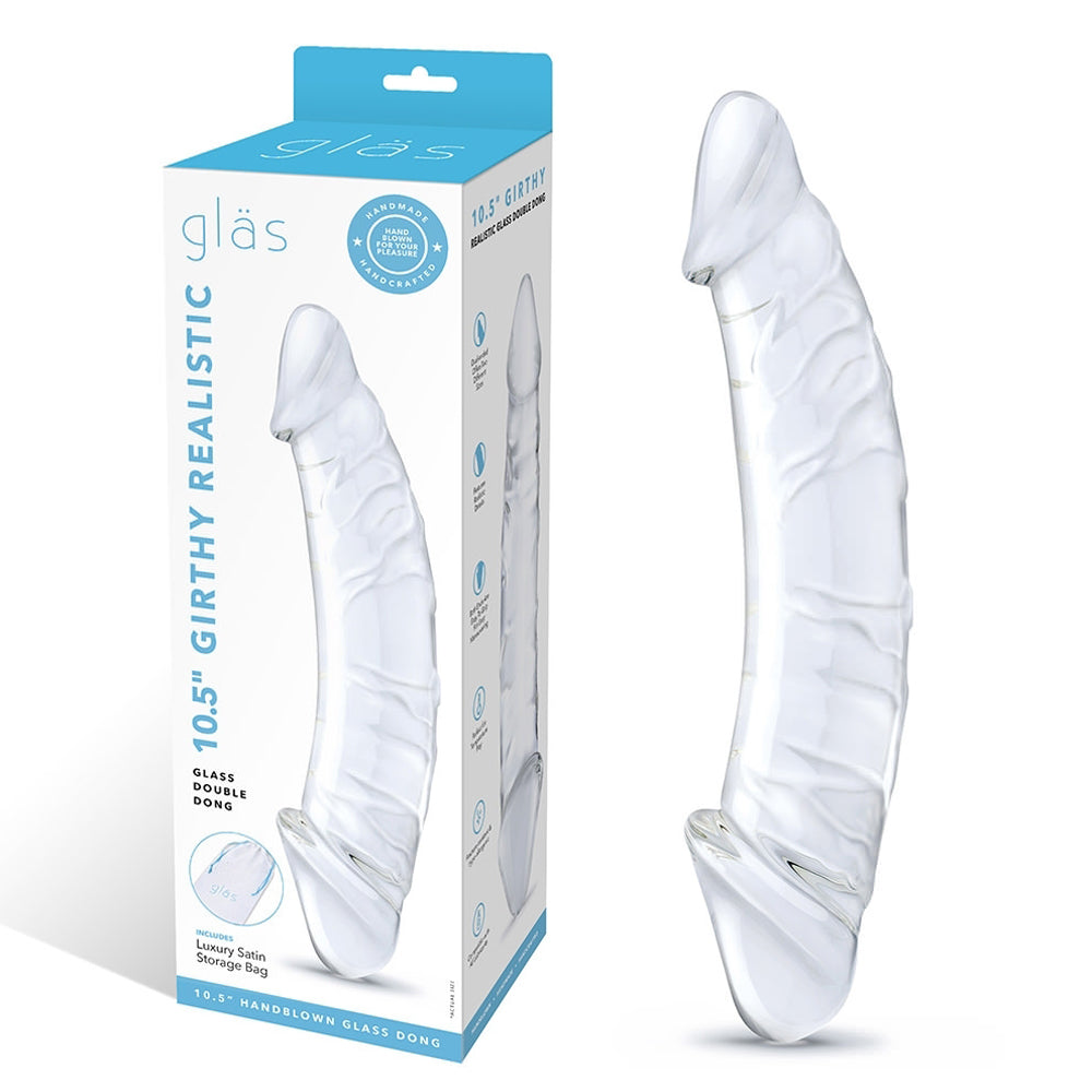 ELECTRIC EEL - GLAS 10.5 IN. THICK REALISTIC GLASS DOUBLE-ENDED DILDO