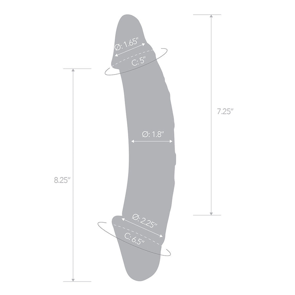 ELECTRIC EEL - GLAS 10.5 IN. THICK REALISTIC GLASS DOUBLE-ENDED DILDO