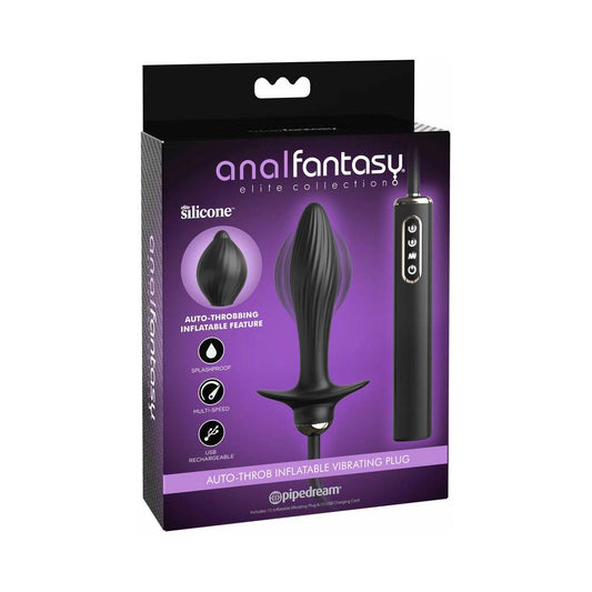 PIPEDREAM - ANAL FANTASY ELITE COLLECTION AUTO-THROB INFLATABLE VIBRATING PLUG BLACK