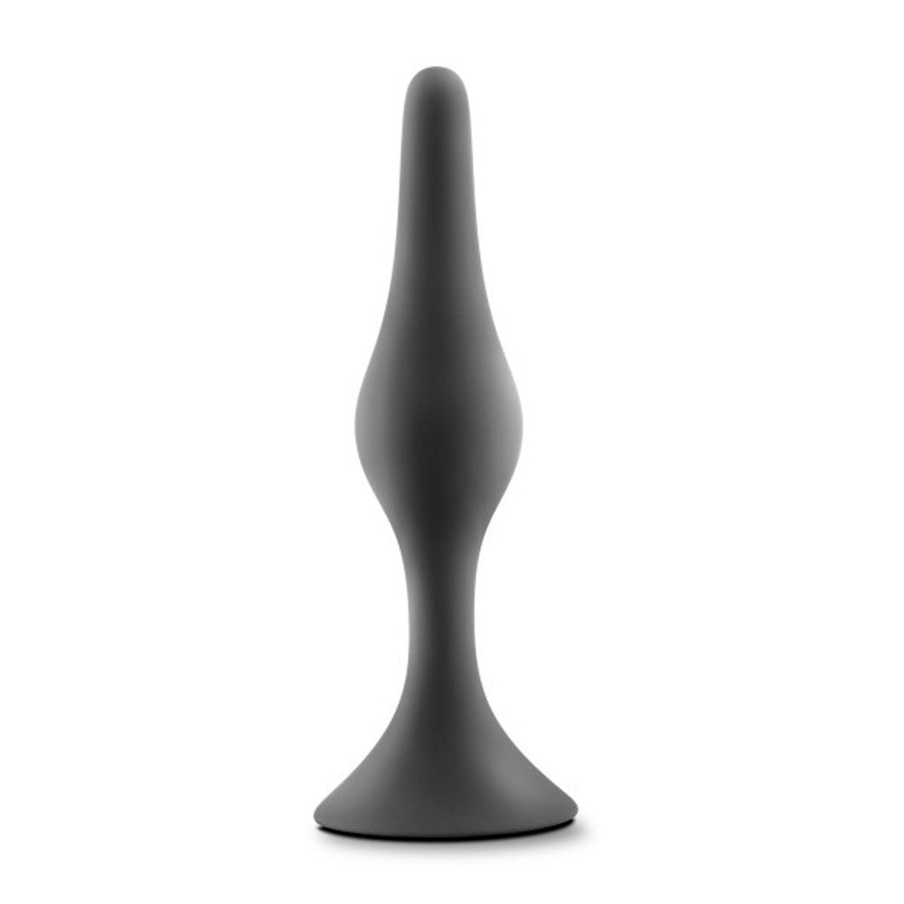 BLUSH - ANAL ADVENTURES PLATINUM SILICONE BEGINNER PLUG MEDIUM BLACK