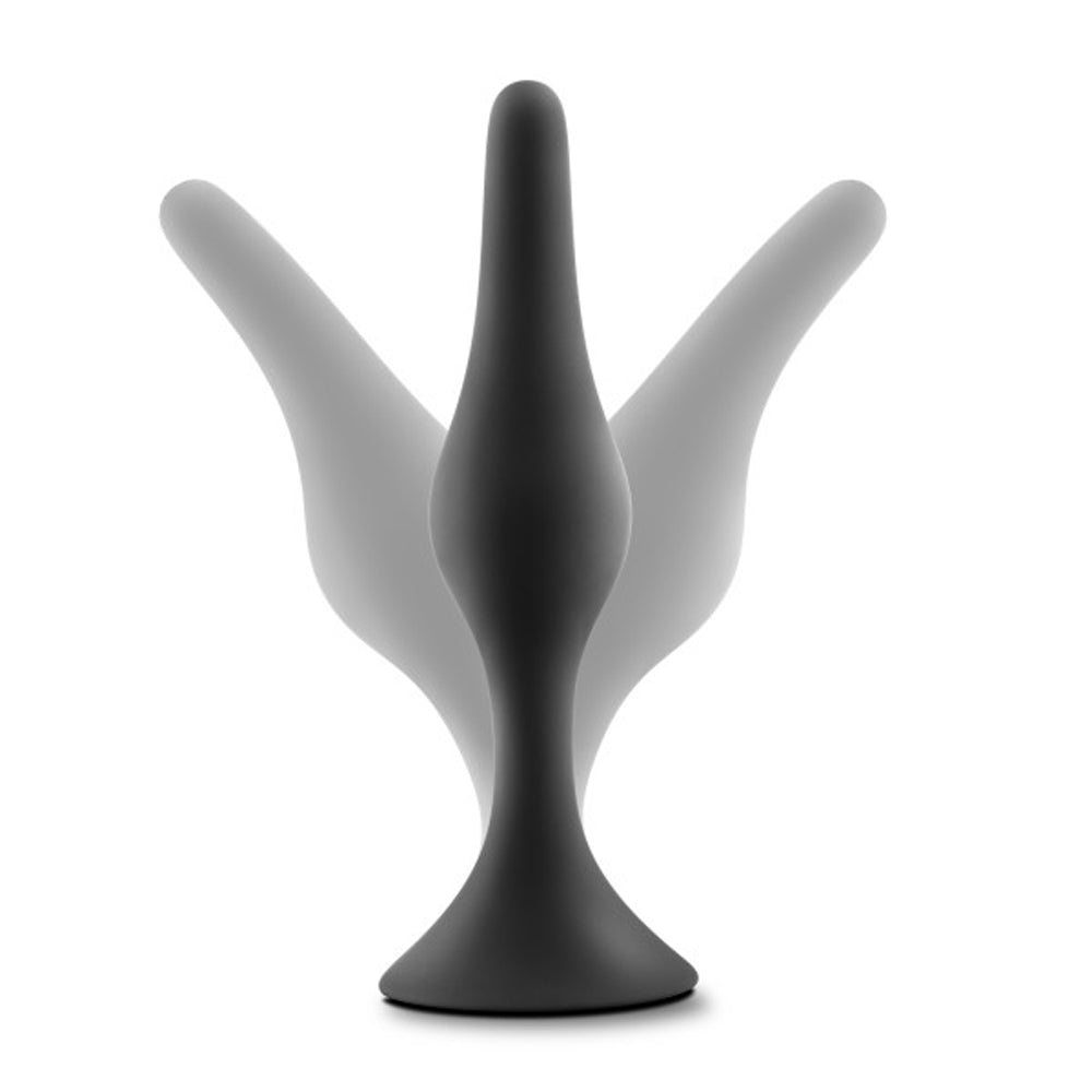 BLUSH - ANAL ADVENTURES PLATINUM SILICONE BEGINNER PLUG MEDIUM BLACK