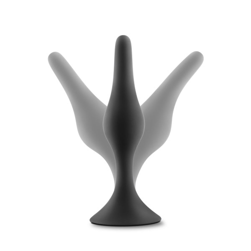 BLUSH - ANAL ADVENTURES PLATINUM SILICONE BEGINNER PLUG SMALL BLACK