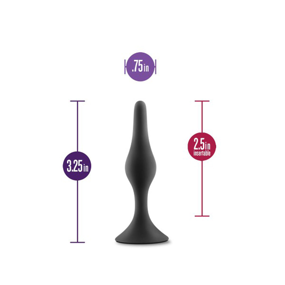 BLUSH - ANAL ADVENTURES PLATINUM SILICONE BEGINNER PLUG SMALL BLACK
