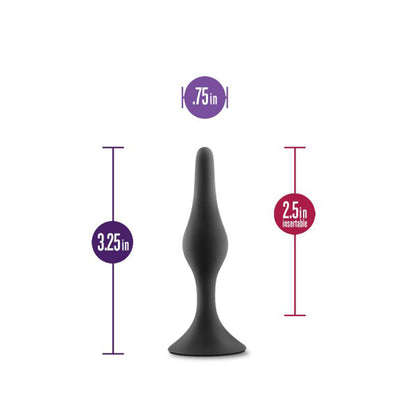 BLUSH - ANAL ADVENTURES PLATINUM SILICONE BEGINNER PLUG SMALL BLACK