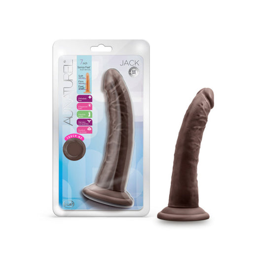 BLUSH - AU NATUREL JACK 7 IN. POSABLE DUAL DENSITY DILDO BROWN