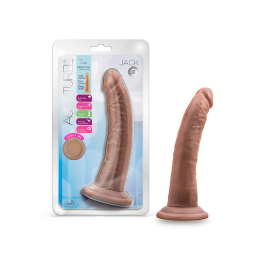 BLUSH - AU NATUREL JACK 7 IN. POSABLE DUAL DENSITY DILDO TAN