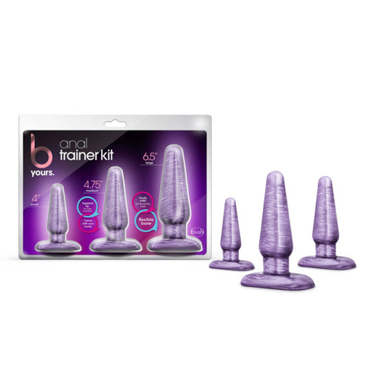 BLUSH - B YOURS 3-PIECE ANAL TRAINER KIT PURPLE SWIRL