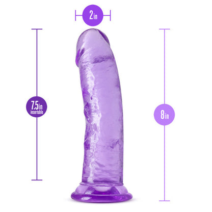 BLUSH - B YOURS PLUS ROAR N' RIDE 8 IN. DILDO PURPLE