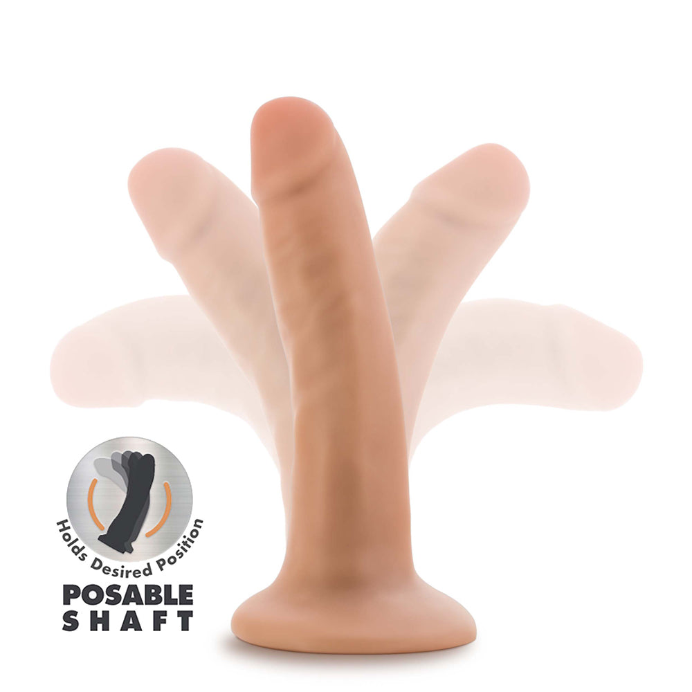 BLUSH - DR. SKIN PLUS REALISTIC 5 IN. TRIPLE DENSITY POSABLE DILDO BEIGE
