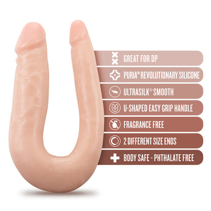 BLUSH - DR. SKIN SILICONE DR. DOUBLE REALISTIC 12 IN. DUAL-ENDED DILDO BEIGE