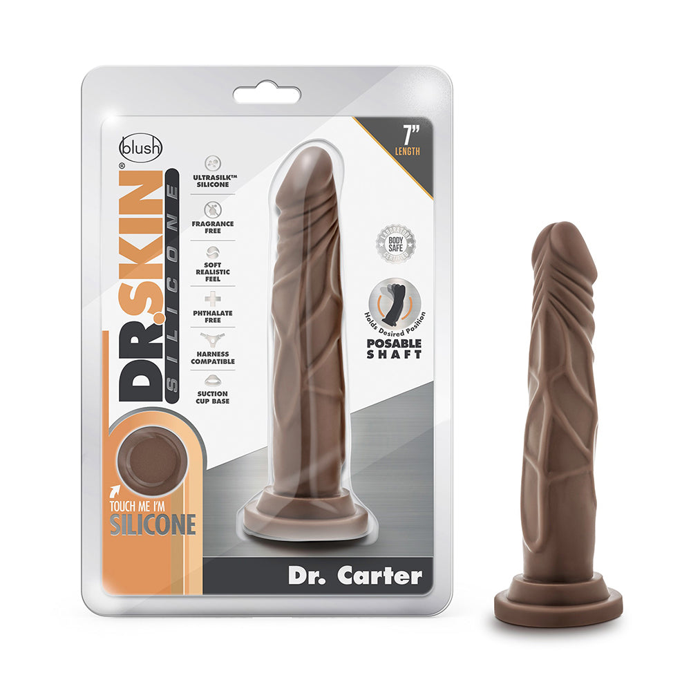 BLUSH - DR. SKIN SILICONE DR. CARTER DILDO REALISTA ARTICULÁVEL 7 POL.