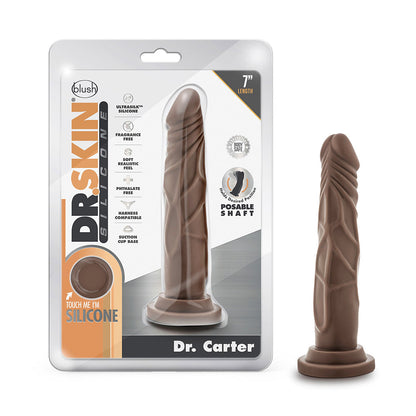 BLUSH - DR. SKIN SILICONE DR. CARTER DILDO REALISTA ARTICULÁVEL 7 POL.