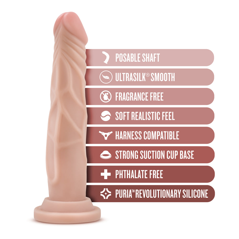 BLUSH - DR. SKIN SILICONE DR. CARTER DILDO REALISTA ARTICULÁVEL 7 POL.