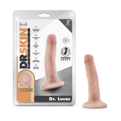 BLUSH - DR. SKIN SILICONE DR. LUCAS 5.5 IN. POSABLE DILDO