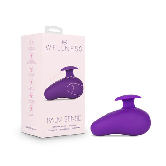 BLUSH - WELLNESS PALM SENSE RECHARGEABLE SILICONE VIBRATOR PURPLE