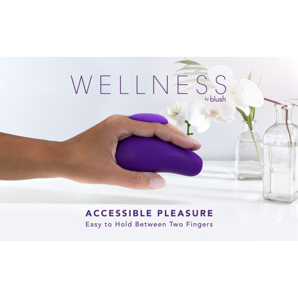BLUSH - VIBRADOR DE SILICONE RECARREGÁVEL WELLNESS PALM SENSE ROXO