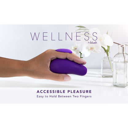 BLUSH - VIBRADOR DE SILICONE RECARREGÁVEL WELLNESS PALM SENSE ROXO