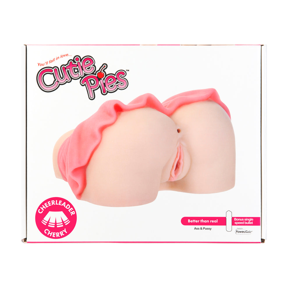 BMS - CUTIEPIES CHEERLEADER CHERRY DOGGYSTYLE DUAL ENTRY VAGINA & ANAL MASTURBATOR BEIGE