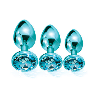 GLOBAL NOVELTIES - NIXIE BUTT PLUG TRAINER SET 3 PIECE METALLIC