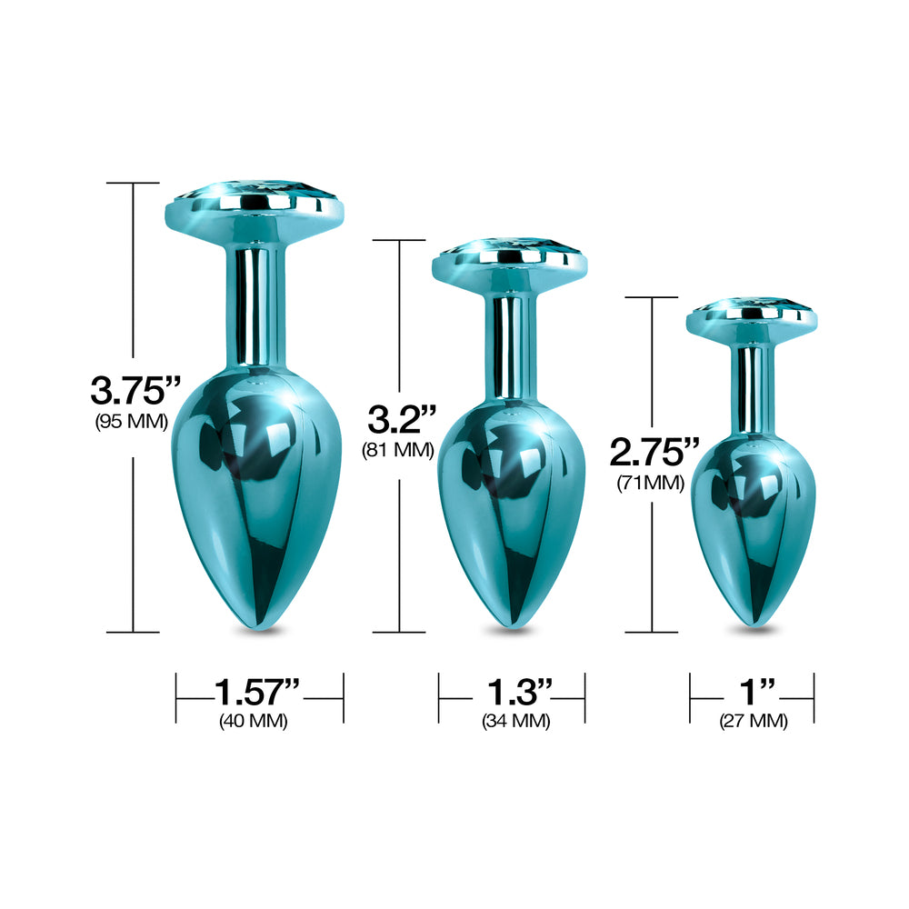 GLOBAL NOVELTIES - NIXIE BUTT PLUG TRAINER SET 3 PIECE METALLIC