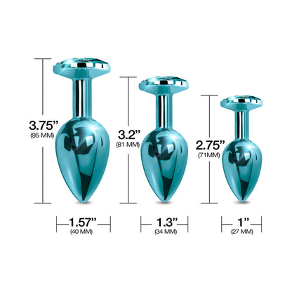 GLOBAL NOVELTIES - NIXIE BUTT PLUG TRAINER SET 3 PIECE METALLIC