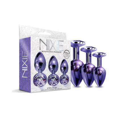 GLOBAL NOVELTIES - NIXIE BUTT PLUG TRAINER SET 3 PIECE METALLIC